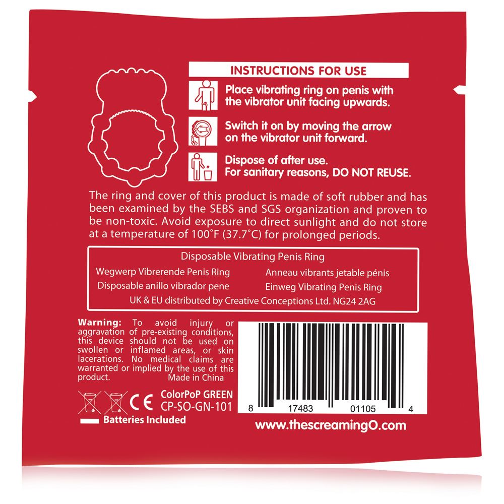 Screaming O Colour Pop Quickie Basic Ring – Green