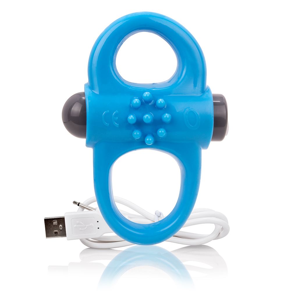 Screaming O Charged Yoga Vibrating Cock Ring – Blue
