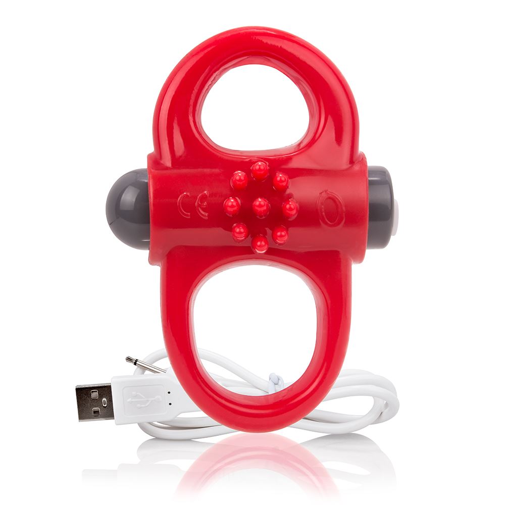 Screaming O Charged Yoga Vibrating Cock Ring – Red