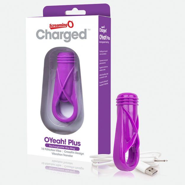 Screaming O Charged OYeah! Plus Rechargeable Vibe Ring – Purple