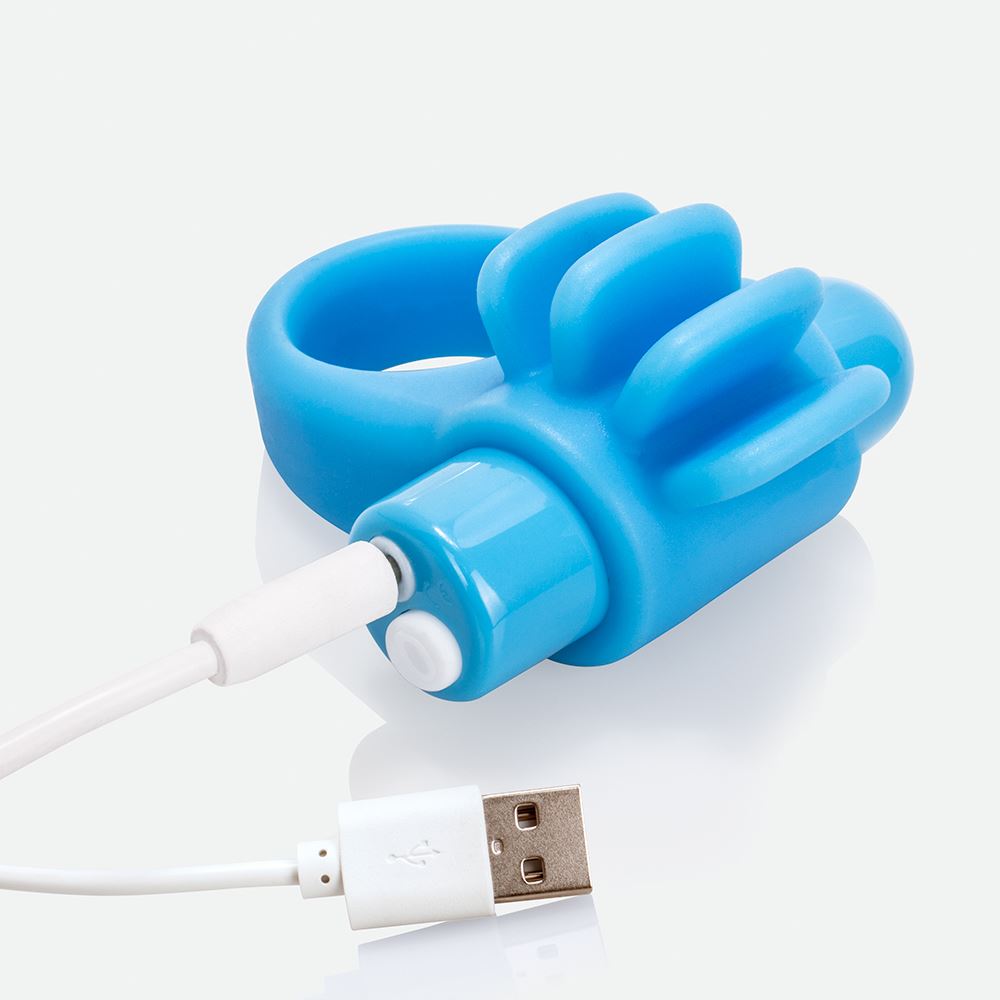 Screaming O Charged Skooch Rechargeable Vibrating Ring – Blue