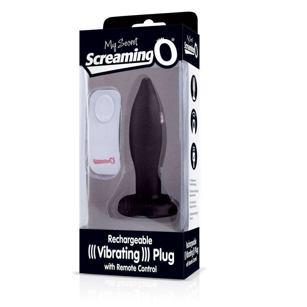 My Secret Screaming O Rechargeable Remote Control Vibrating Plug – Black