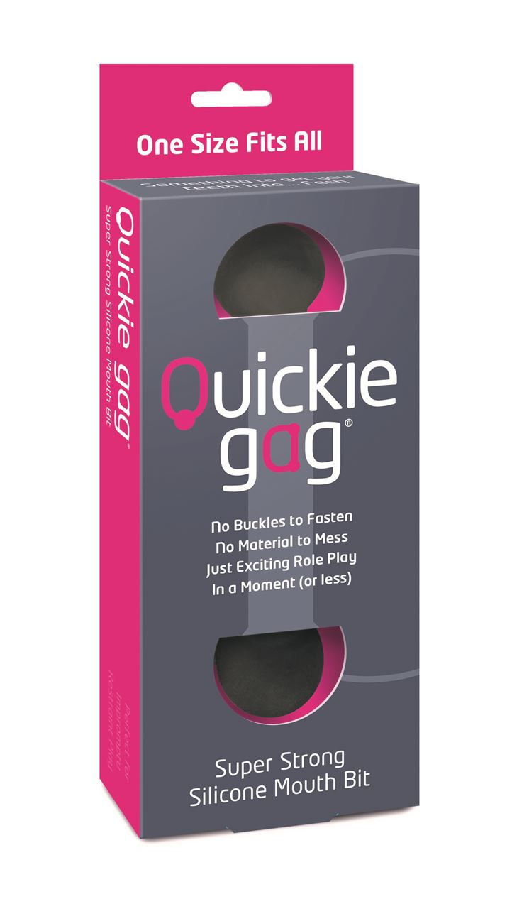 Quickie Gag Mouth Bit – Black (One Size)