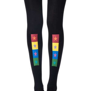 Zohara "United Colors" Black Print Tights
