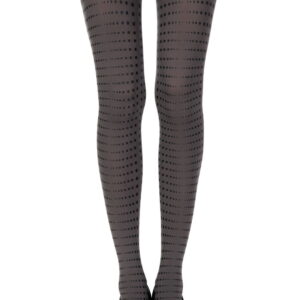 Zohara "Matching Point" Grey Print Tights
