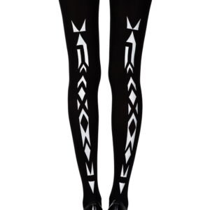 Zohara "Traibel" Black Print Tights