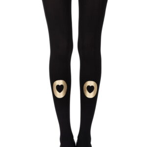Zohara "Into My Heart" Black Print Tights