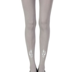 Zohara "Silver Line" Grey Print Tights