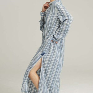 The Maxi Shirt French Navy Stripe