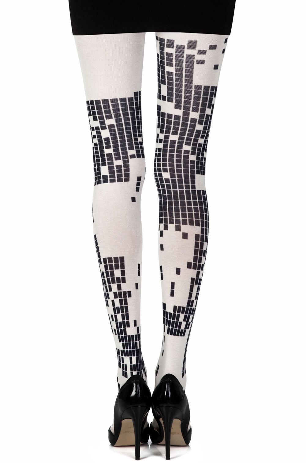 Zohara “Game Boy” Cream Print Tights