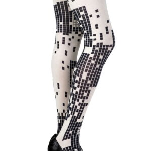 Zohara "Game Boy" Cream Print Tights
