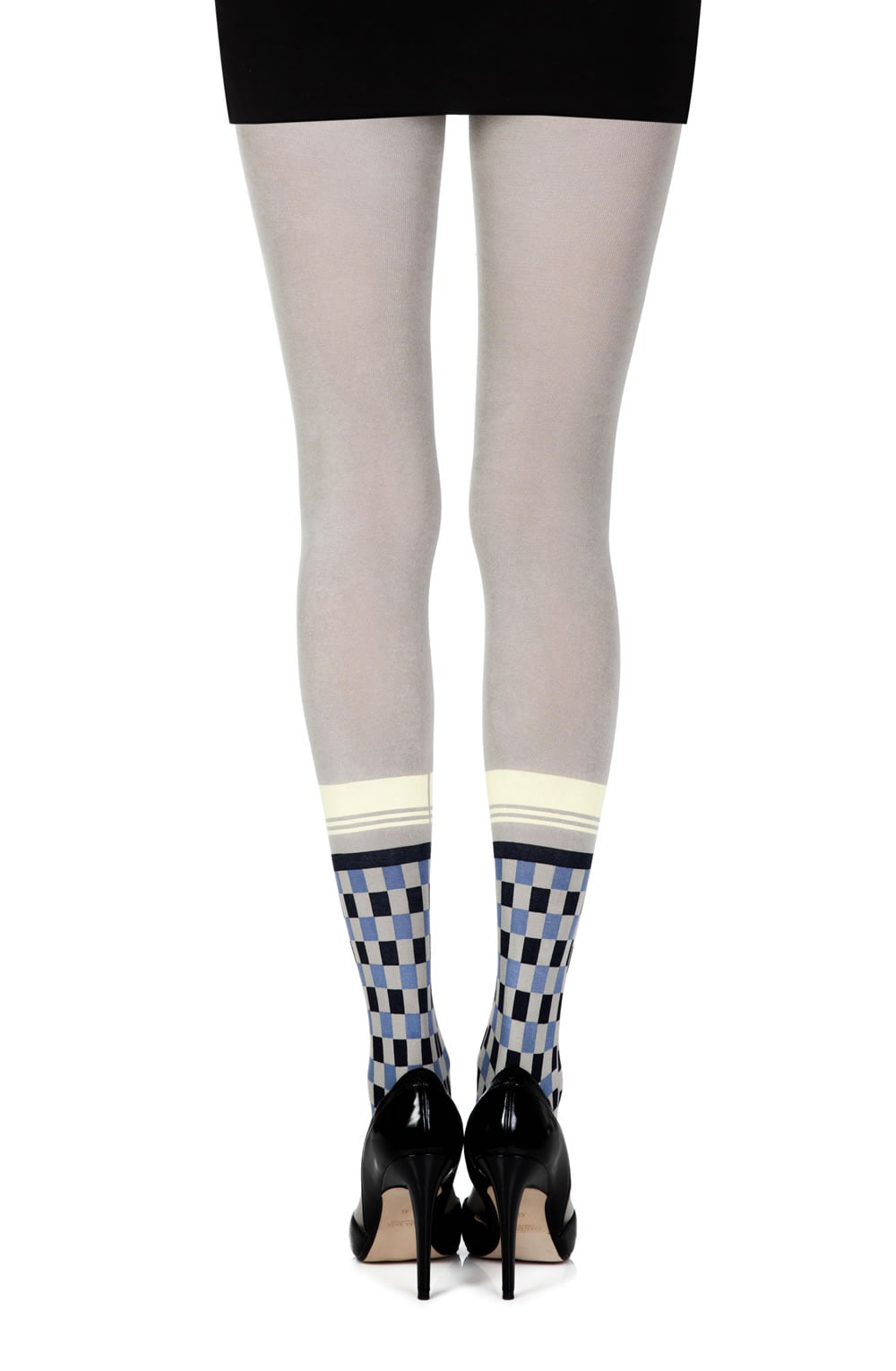 Zohara “Happy Socks” Grey/Multi Print Tights