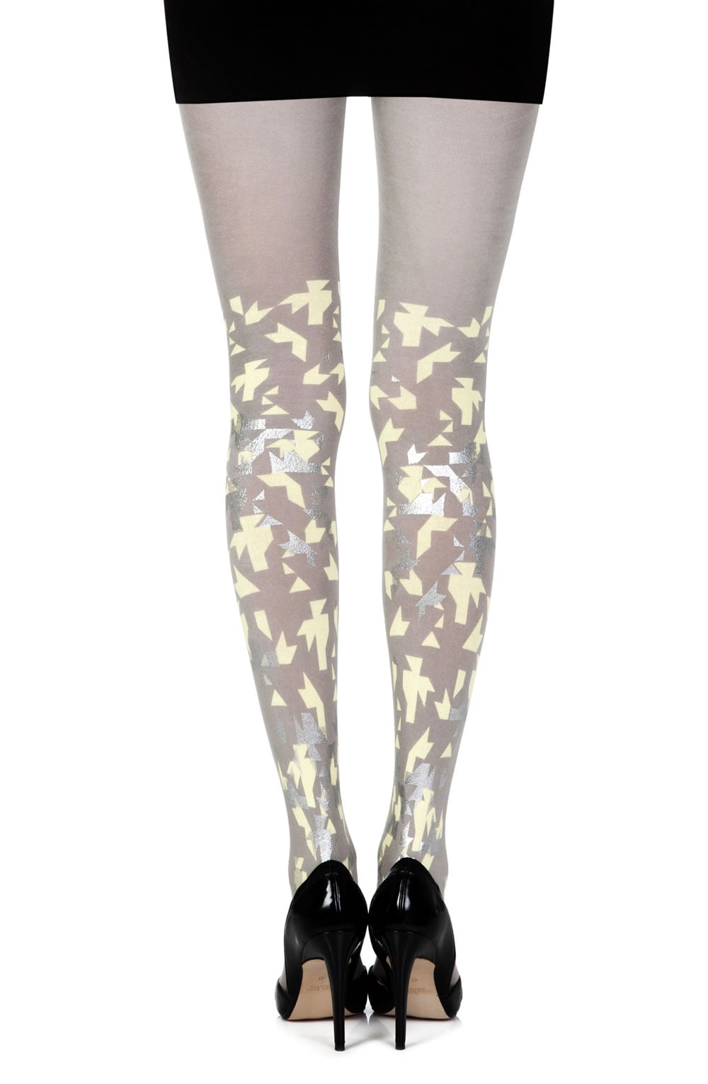 Zohara “Confetti” Grey Print Tights