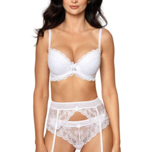 Roza Lagerta Suspender Belt White