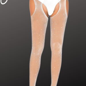 YesX YX851 Sparkly Fishnet White