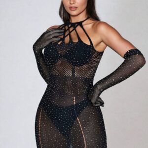 YesX YX865 Sparkle Rhinestone Fishnet