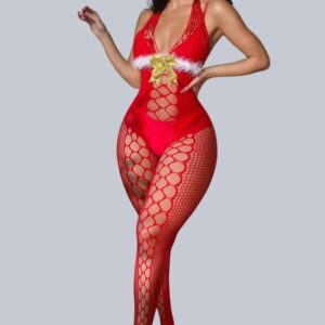 YesX YX876 Christmas Fluffy Bodystocking