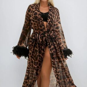YesX YX880 Leopard Print Robe