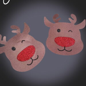 YesX YX960 Brown/Red Reindeer Nipple Covers