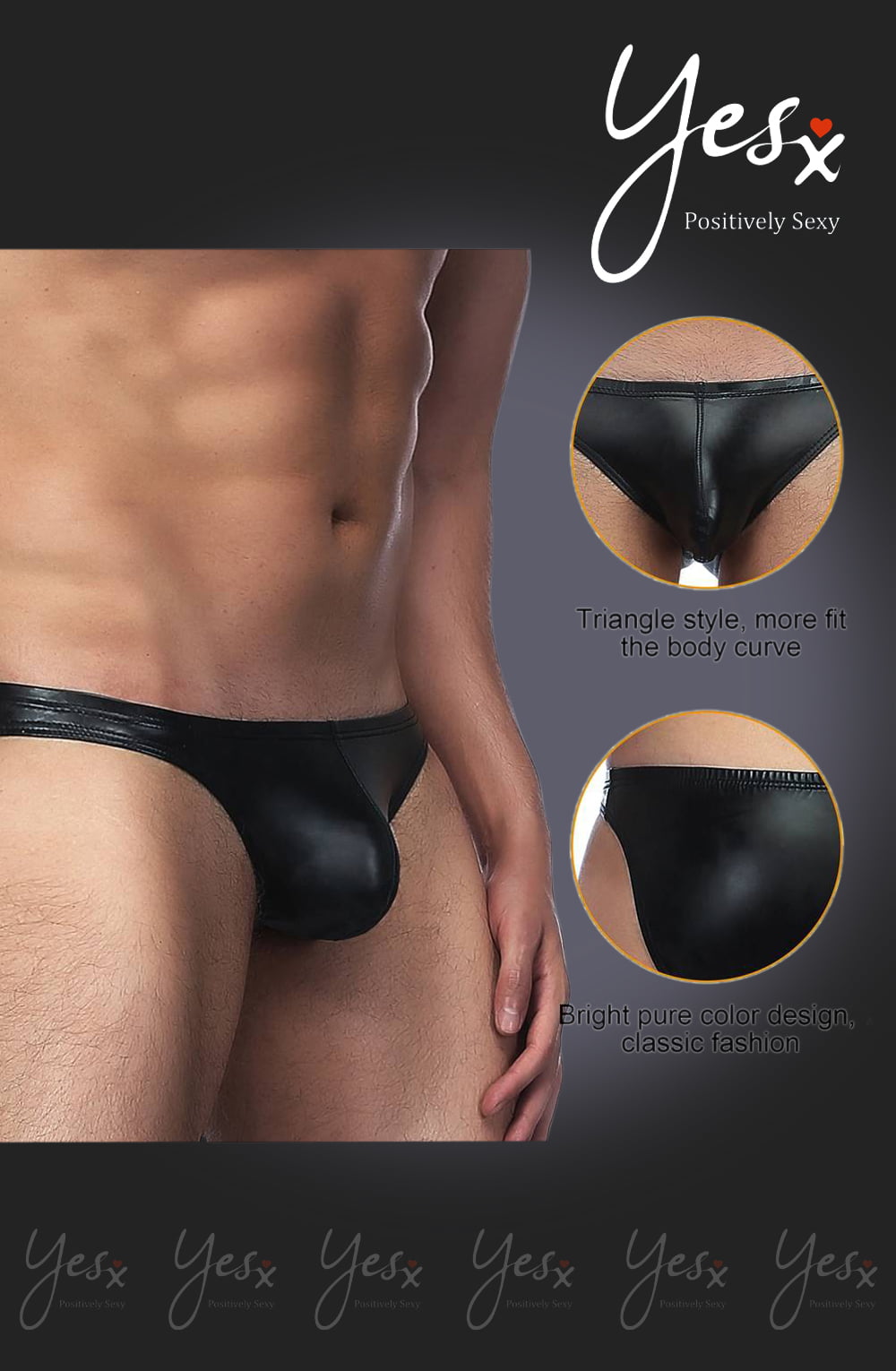 YesX YX969 Men’s Brief Black