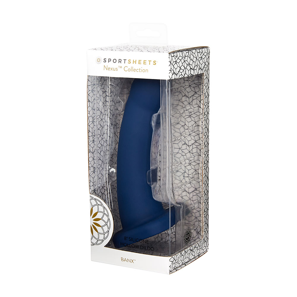 Sportsheets Merge Collection – Banx – 8″ Hollow Silicone Dildo