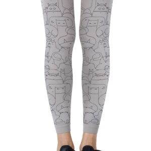 Zohara "Cat Lady" Grey Footless Tights