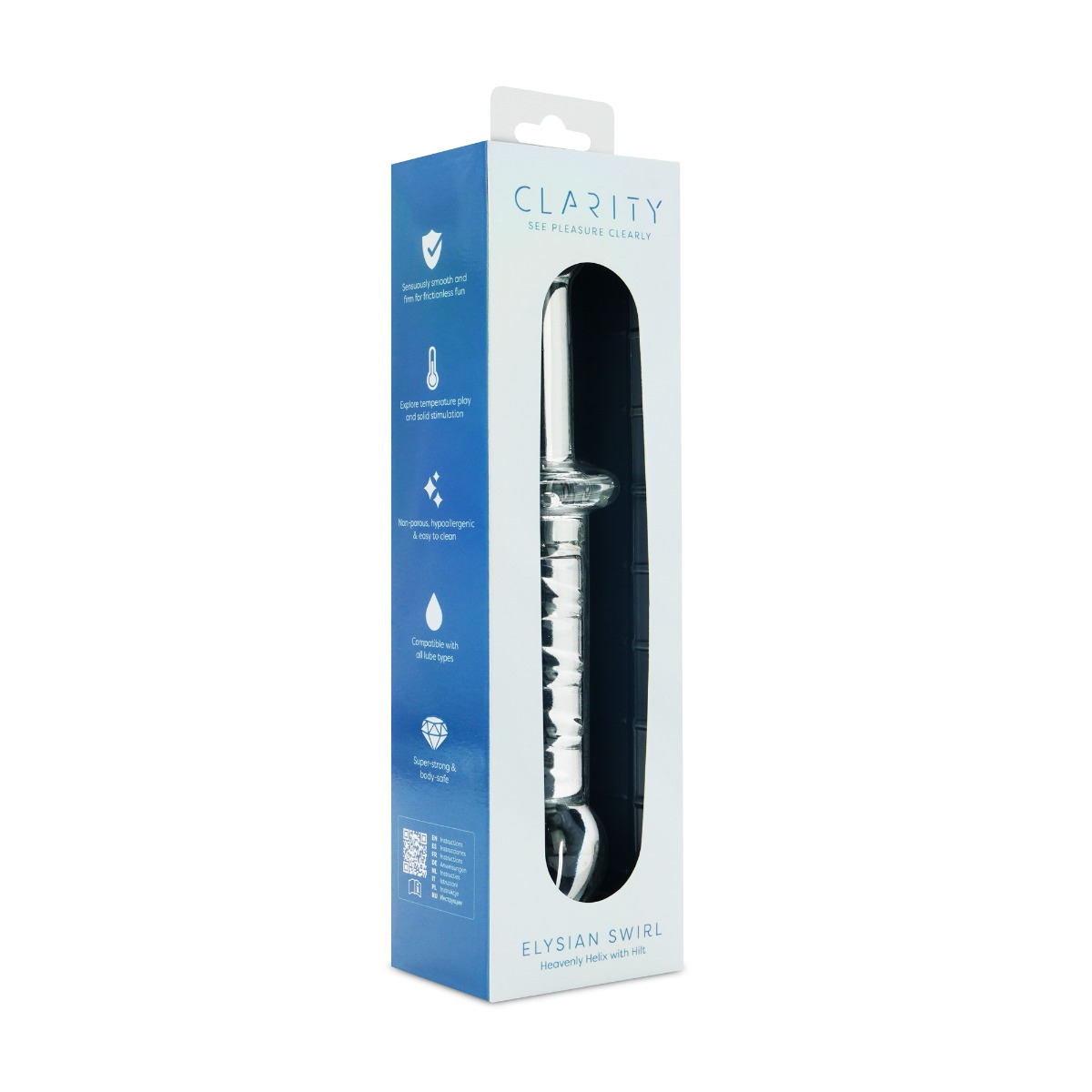 Clarity – Glass Dildo – Elysian Swirl