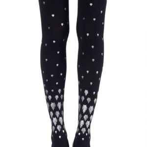 Zohara "Shell Out" Black Print Tights