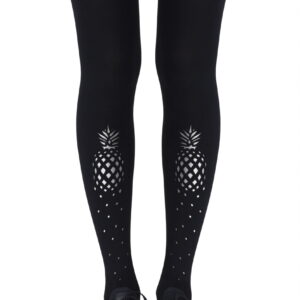 Zohara "If You Like Piña Coladas" Silver Print Tights