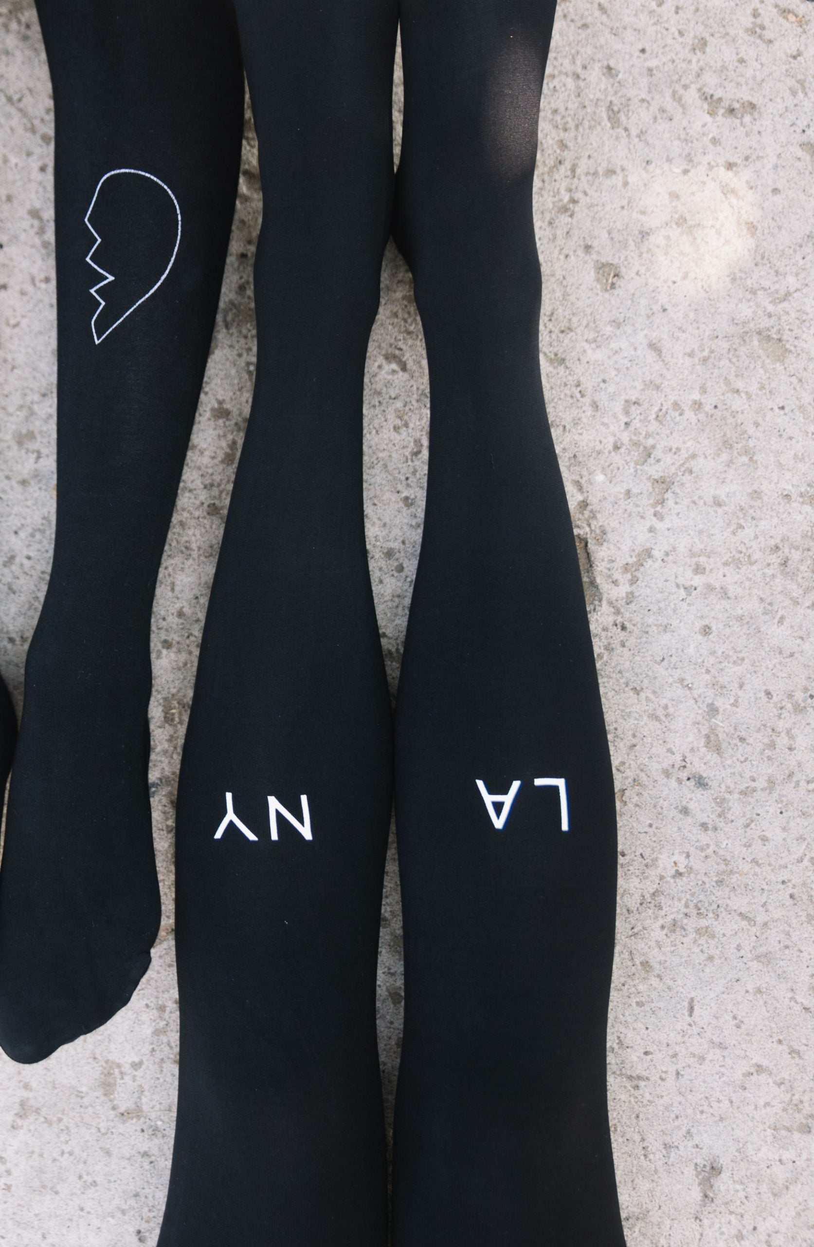 Zohara “East West” Black Tights