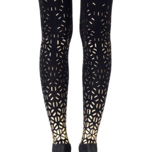 Zohara "Shape Up" Gold Print Tights