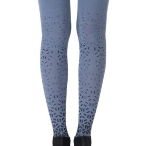 Zohara "Shape Up" Heather Blue Print Tights