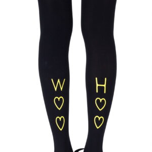 Zohara "Party In The Back/Front" Black Tights