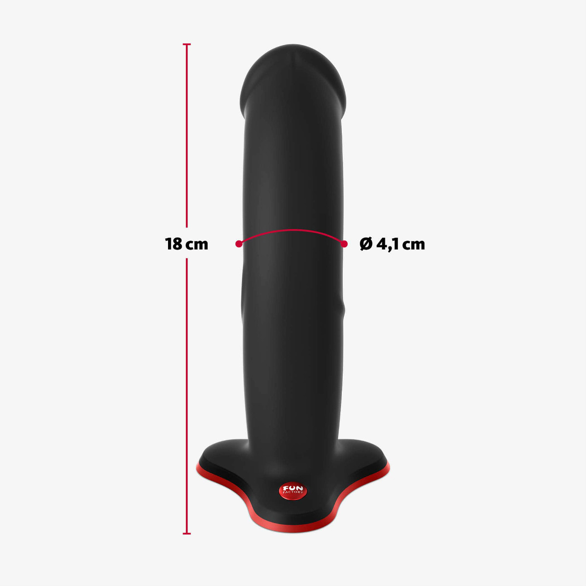 Fun Factory The Boss Stub Dildo – Black/Red