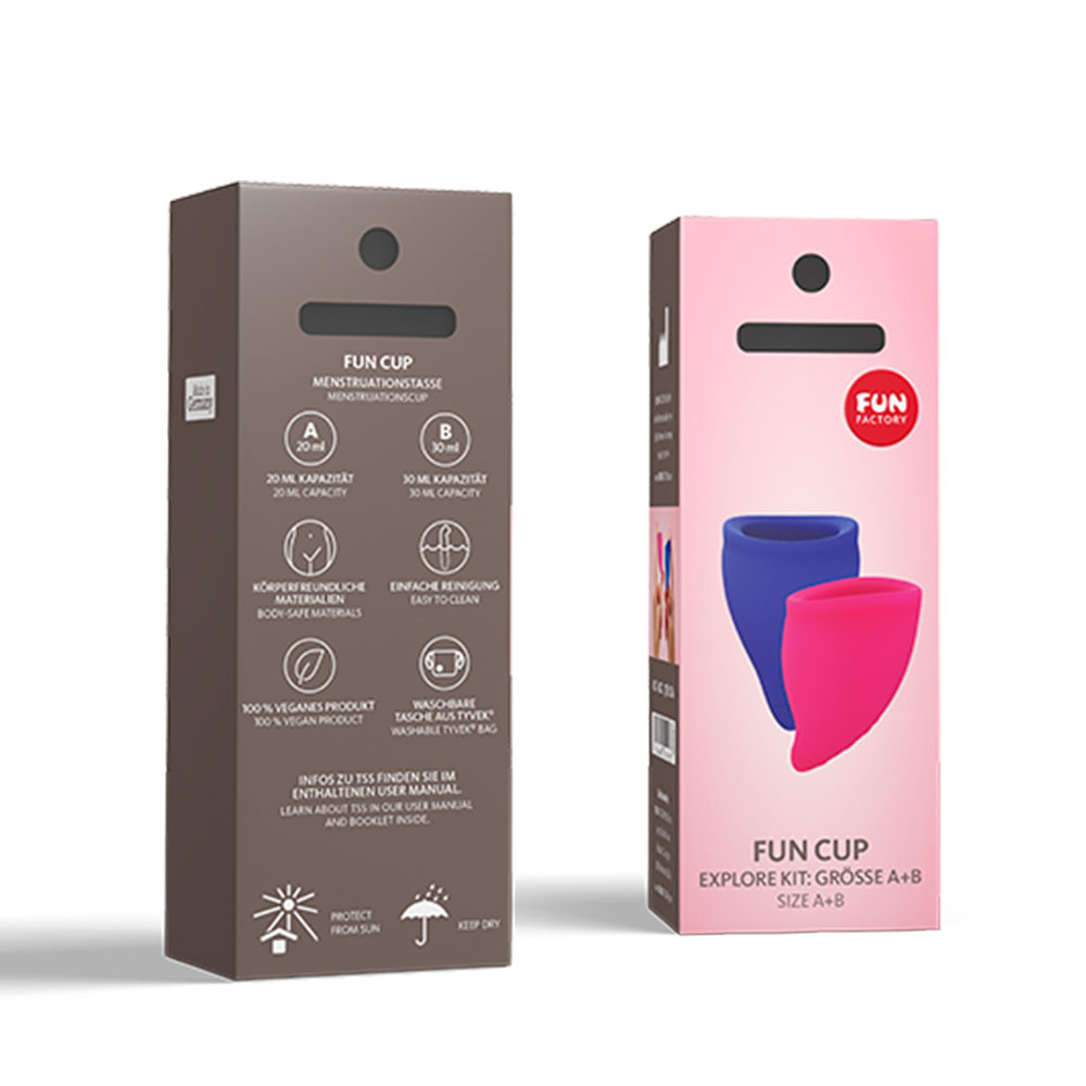 Fun Factory Fun Cup Explore Kit Pink and Ultramarine – Menstrual Cups