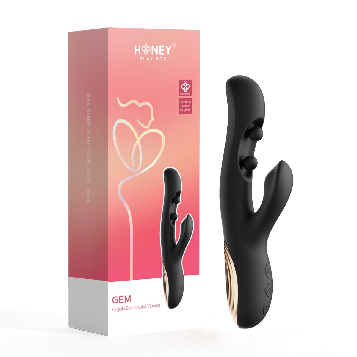 Honey Play Box – Gem – Twin Balls Rabbit Vibrator (App Controlled  Pressure Sensing)
