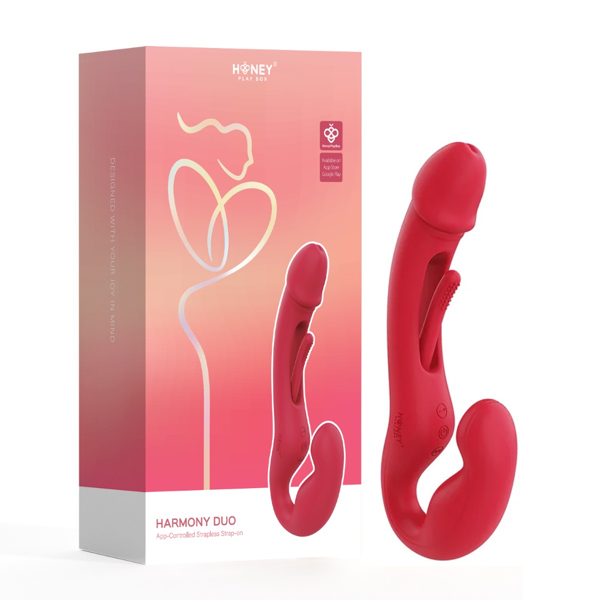 Honey Play Box - Harmony Duo - Strapless Strap-on (App Controlled)