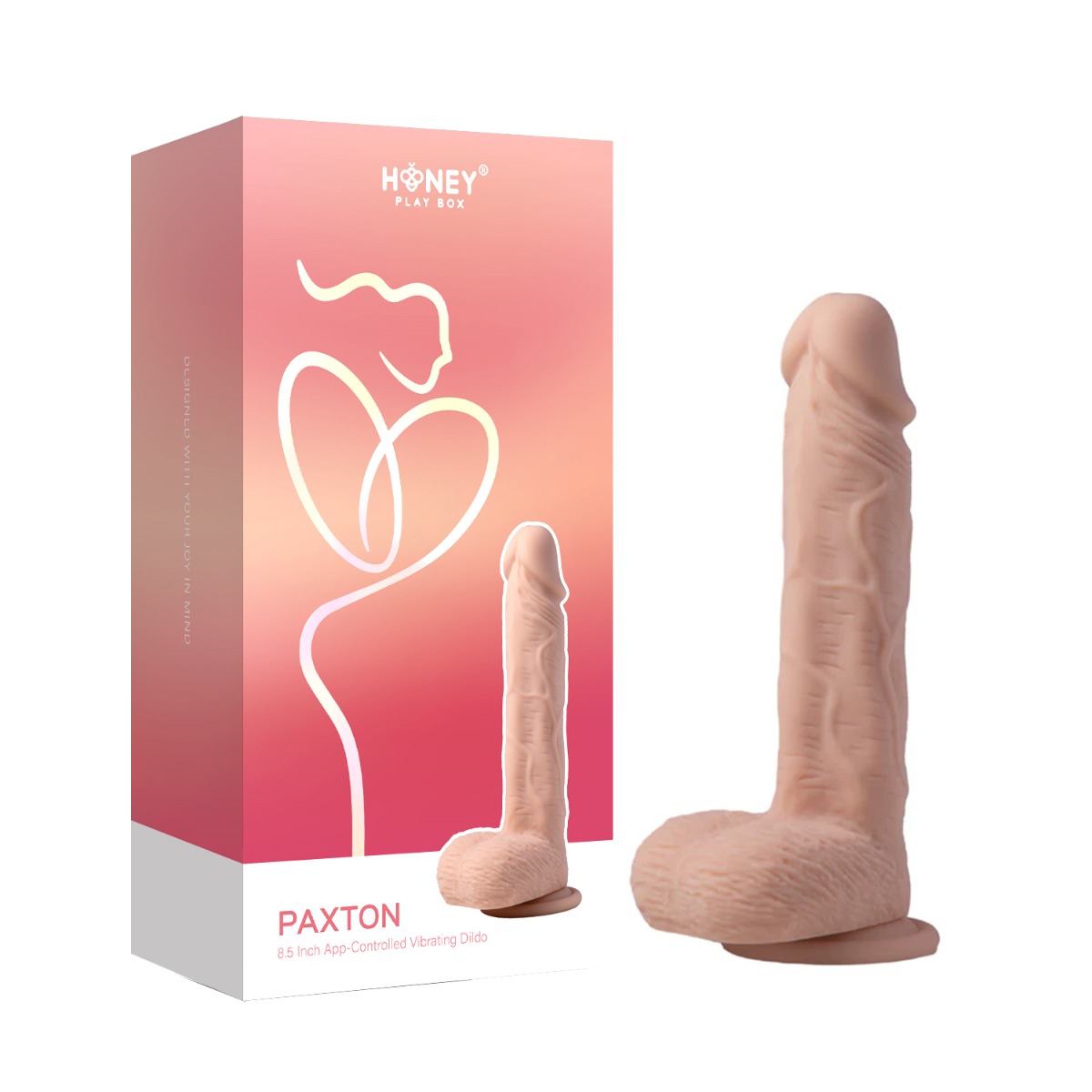 Honey Play Box – Paxton – Realistic Thrusting Penetrator Dildo  8.5" (App Controlled)