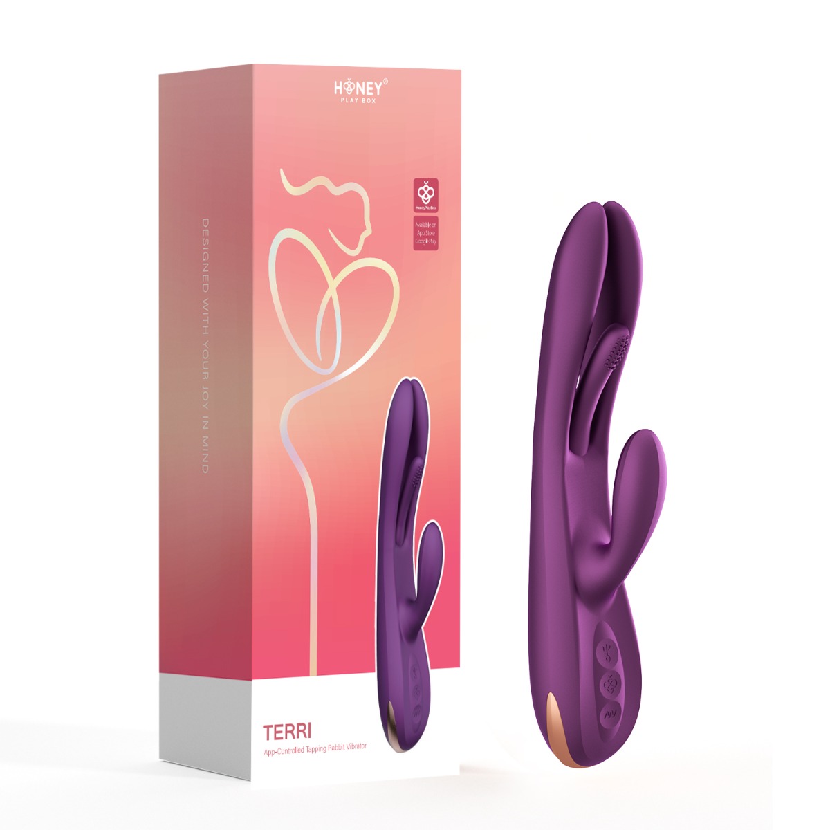 Honey Play Box - Terri - Kinky Finger Tapping Rabbit Vibrator (App Controlled)