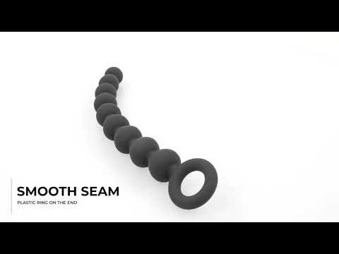 S&M Black Silicone Anal Beads
