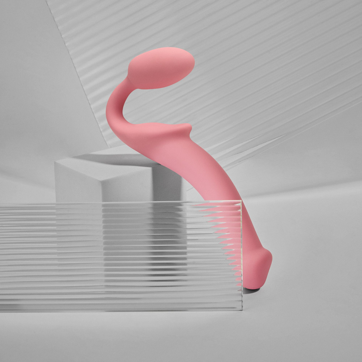 Strap On Me – Silicone Bendable Strap-On – S – Pastel Pink