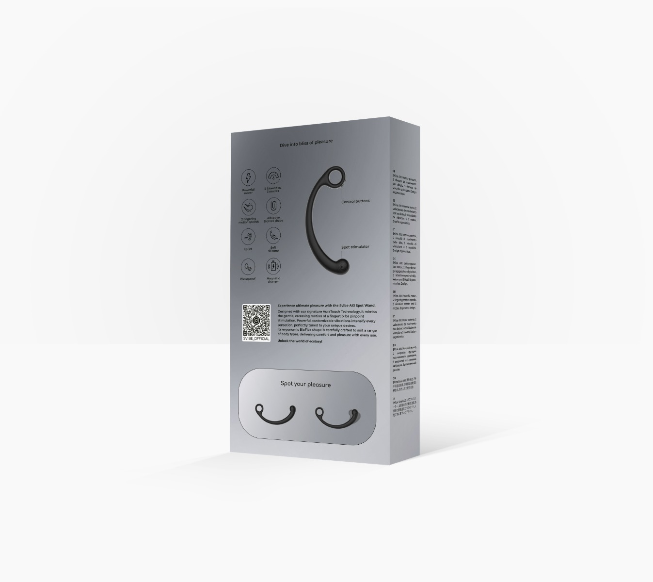 SVibe Snail AXI Spot Wand – Granite Noir