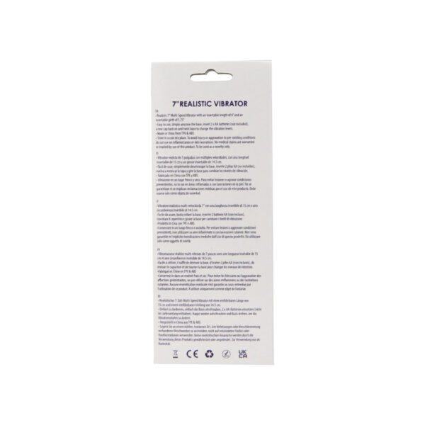 Loving Joy 7 inch Realistic Vibrator Vanilla - Image 10