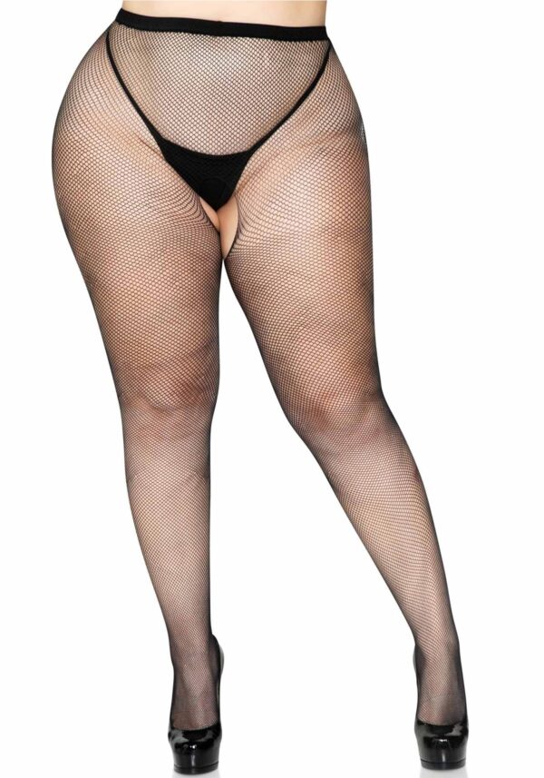 Leg Avenue Plus Size Crotchless Pantyhose - Image 3