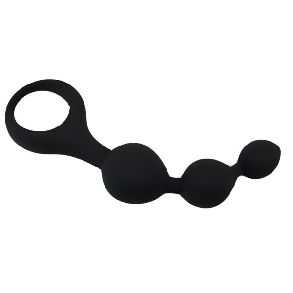 Loving Joy Triple Ripple Anal Beads-Black - Image 3