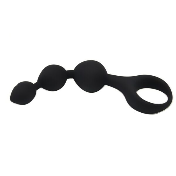 Loving Joy Triple Ripple Anal Beads-Black - Image 8