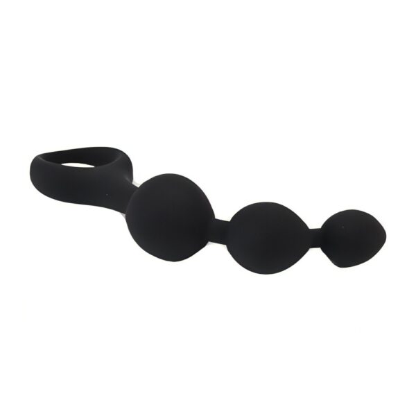 Loving Joy Triple Ripple Anal Beads-Black - Image 4