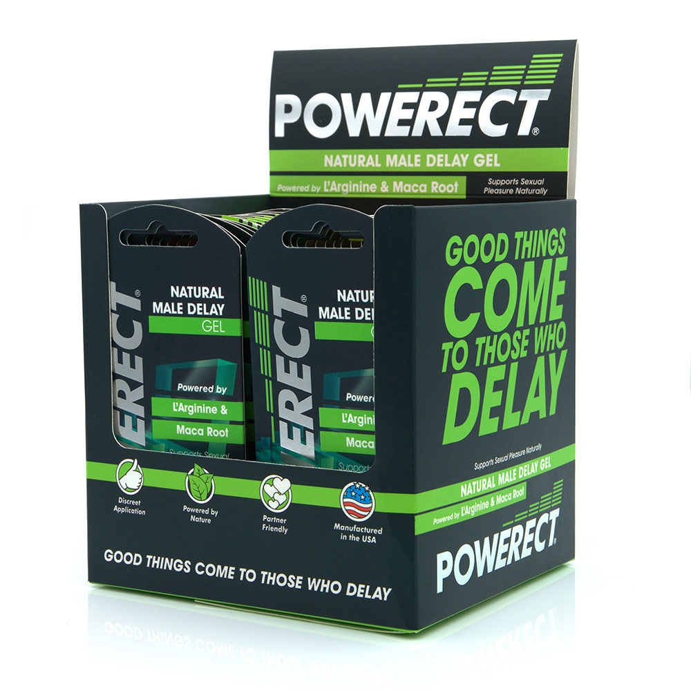 Powerect Natural Delay Gel / Serum Foil 36 x 5ml Sachets with POS