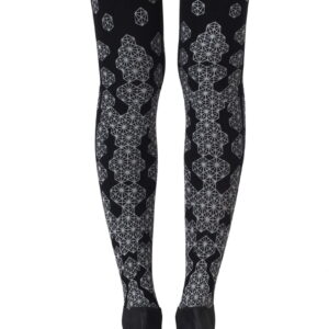 Zohara "Queen Bee" Grey Print Tights