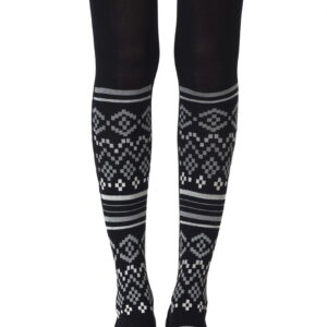 Zohara "Too Cool" Light Grey Print Tights